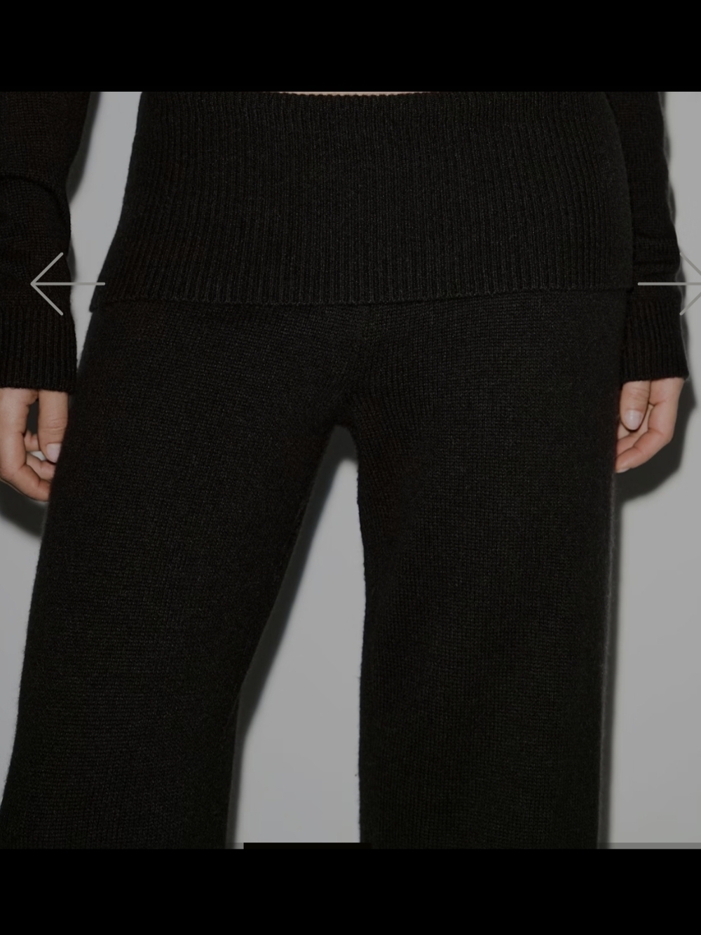 Skims Wool Cashmere Foldover Pant - Picture 3 of 8